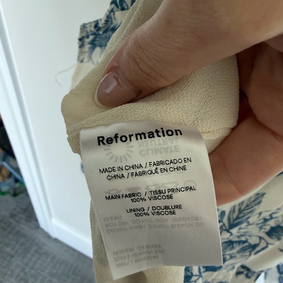 Reformation Blue Floral Cammi Dress - Picture 8 of 8
